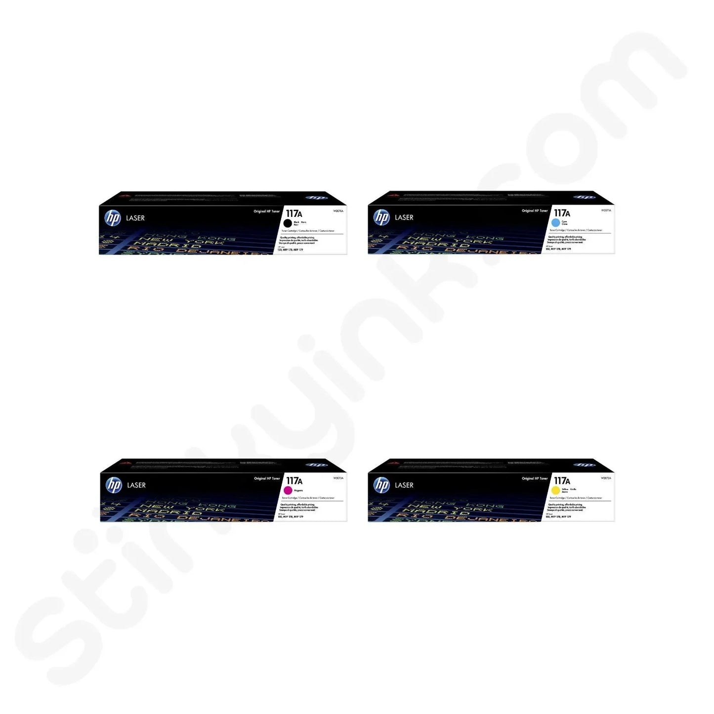 HP 117A Original Toner Cartridge 4 Colour CMYK Multipack - (W2070A/W2071A/W2072A/W2073A) - eBuy UAE