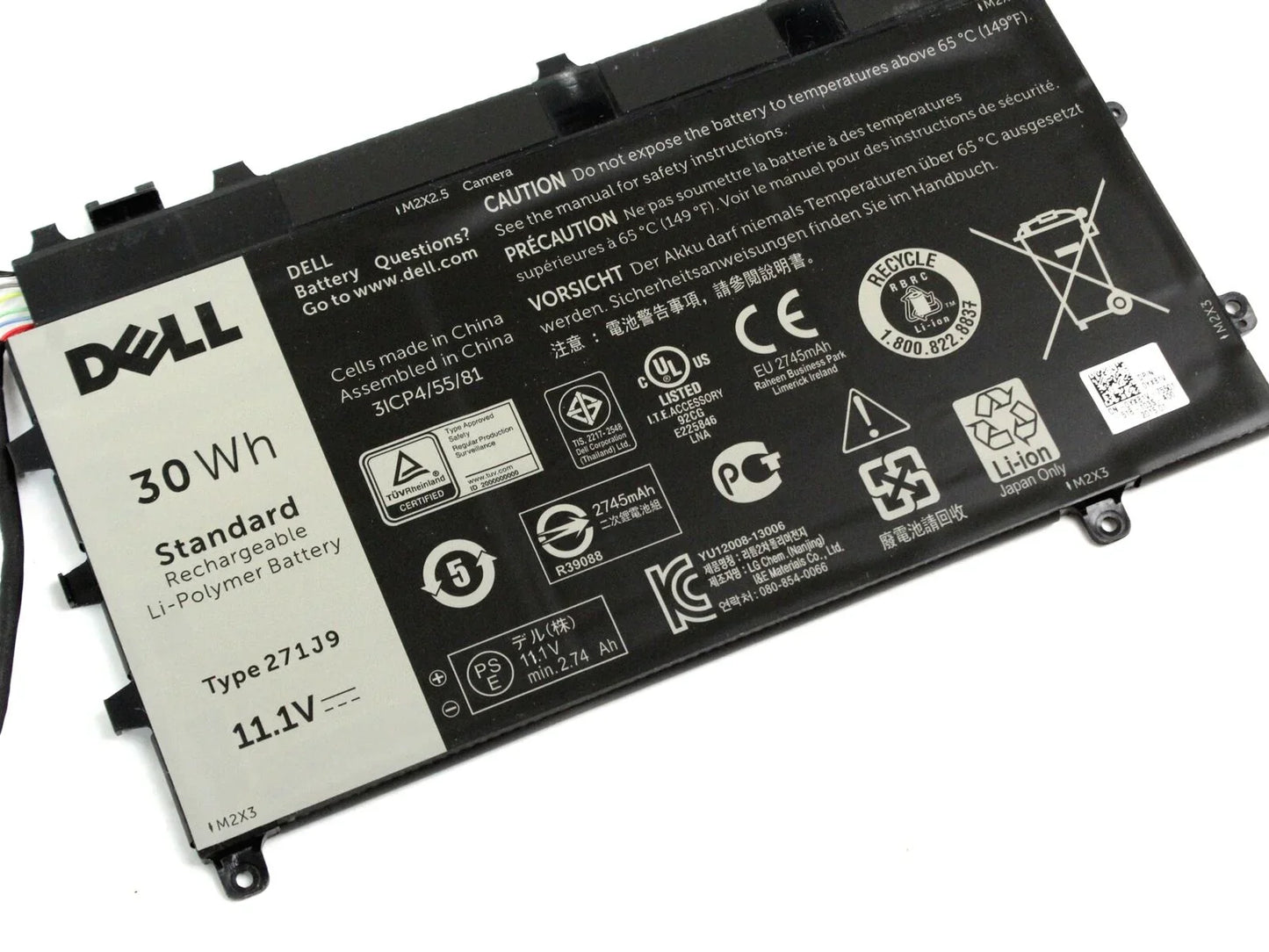 Original 271J9 GWV47 0GWV47 YX81V Dell Latitude 13 7000 7350 Tablet 11.1V 30wh Laptop Battery - eBuy UAE