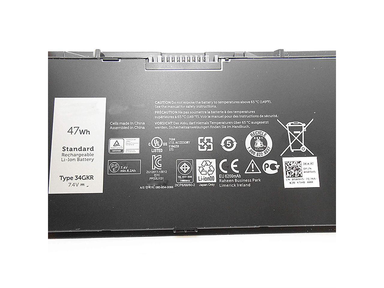 Dell Latitude E7440 Series 34GKR, G0G2M 7.6V or7.4V 6200mAh replacement battery - eBuy UAE