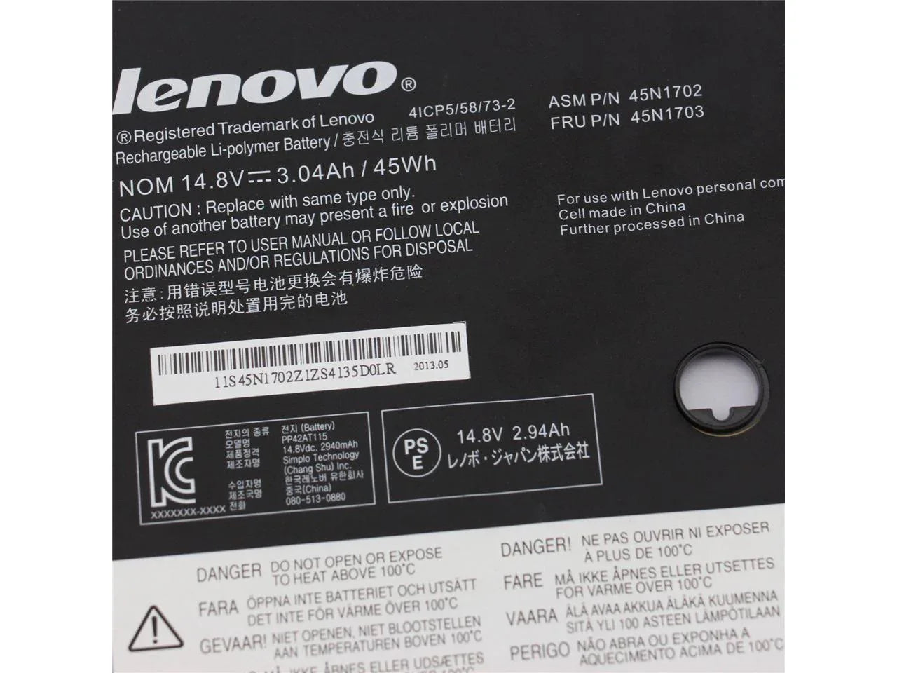 45Wh Original 45N1701 45N1702 45N1703 Lenovo ThinkPad New X1 X1C Carbon Gen 2 14 i7-4600 20A7 20A8 Laptop Battery - eBuy UAE