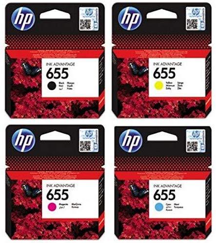 HP 655 Ink Cartridges Set - Black, Cyan, Magenta and Yellow - eBuy UAE