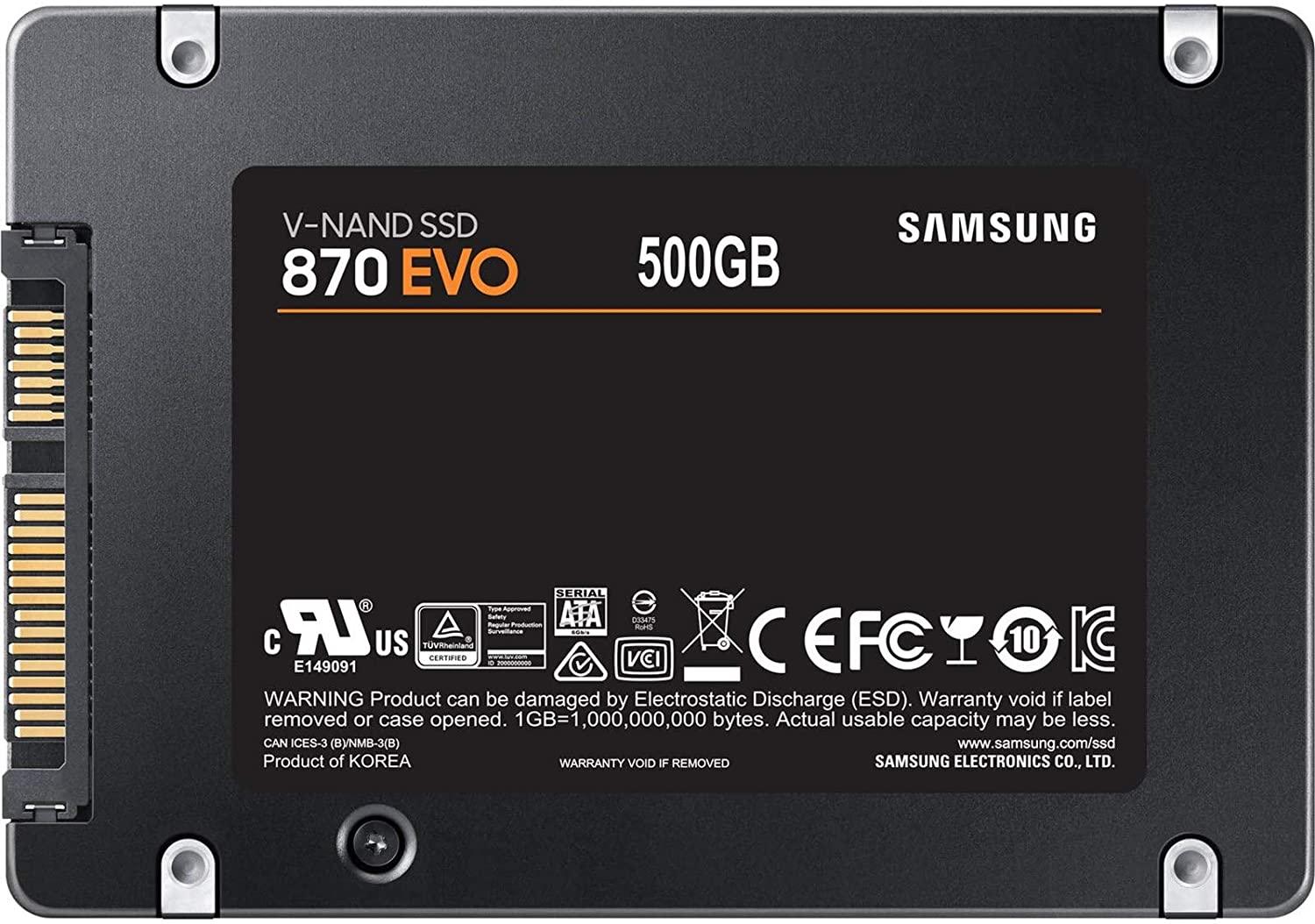 SAMSUNG 870 EVO 500GB 2.5" SATA Internal Solid State Drive SSD MZ 77E500BW - eBuy UAE