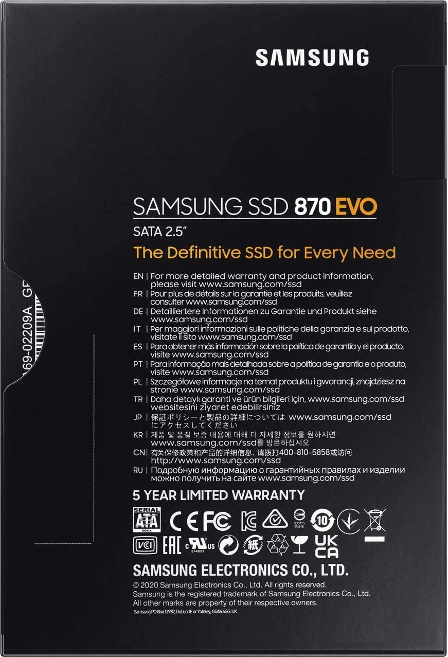 SAMSUNG 870 EVO 500GB 2.5" SATA Internal Solid State Drive SSD MZ 77E500BW - eBuy UAE
