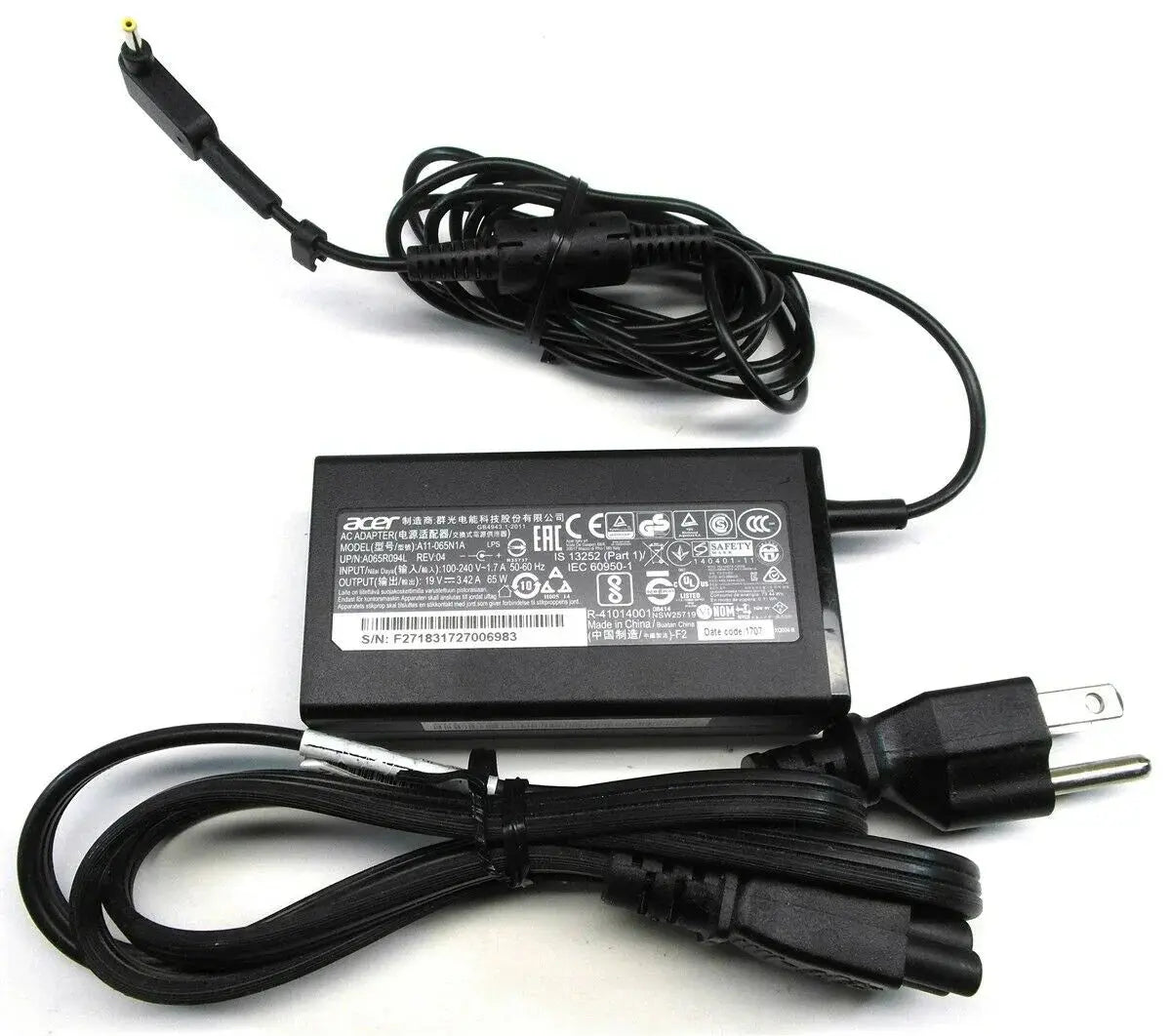 65W Original A11-065N1A Acer Ultrabook S5 S7, Chrombook C720 C730 Laptop Adapter - eBuy UAE