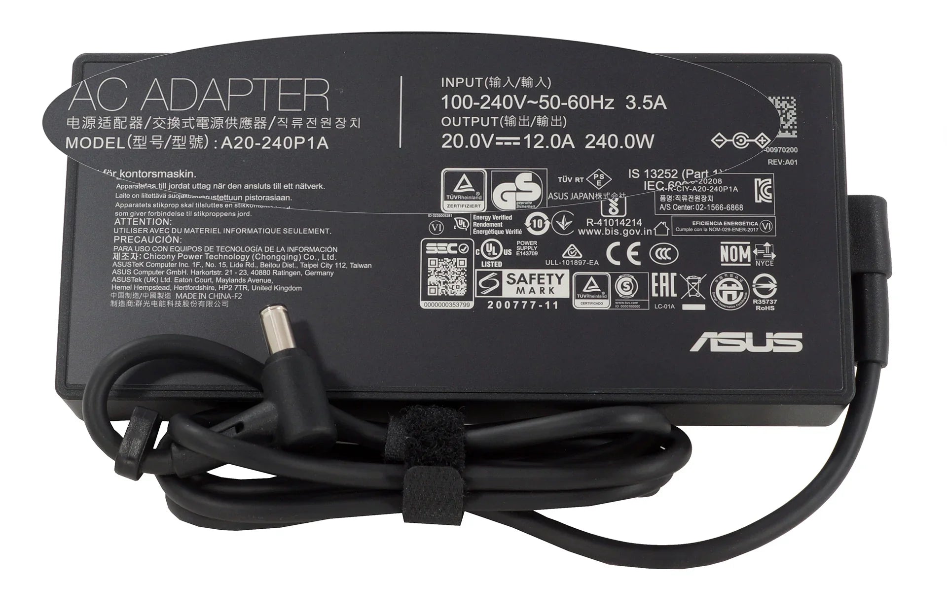 Genuine 240W Asus ROG Strix Scar 15 G533, ROG Strix Scar 15 G533QS-HF007T, A20-240P1A, ADP-240EB B Laptop Adapter - eBuy UAE