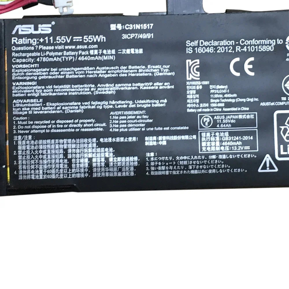 Original C31N1517 Asus VivoBook Flip TP301UA-C4089T, TP301U TP301UJ TP301UA Q304, Q304U, Q304UA 2-in-1-13.3" Laptop Battery - eBuy UAE
