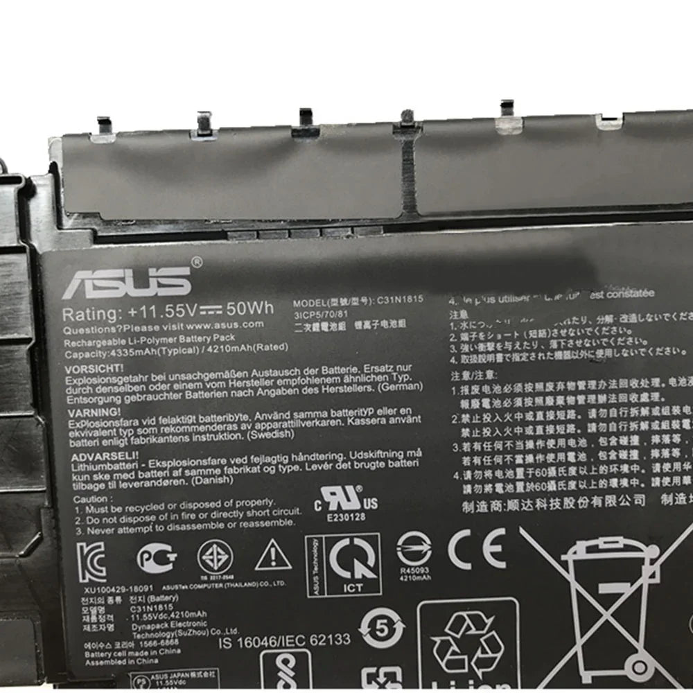 C31N1815 Genuine Asus ZenBook 13 UX333FN-A3032T, ZenBook Flip 13 UX362FA-EL308T Laptop Battery - eBuy UAE