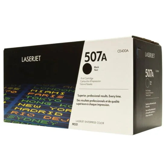 HP 507A Black LaserJet Toner Cartridge, CE400A - eBuy UAE