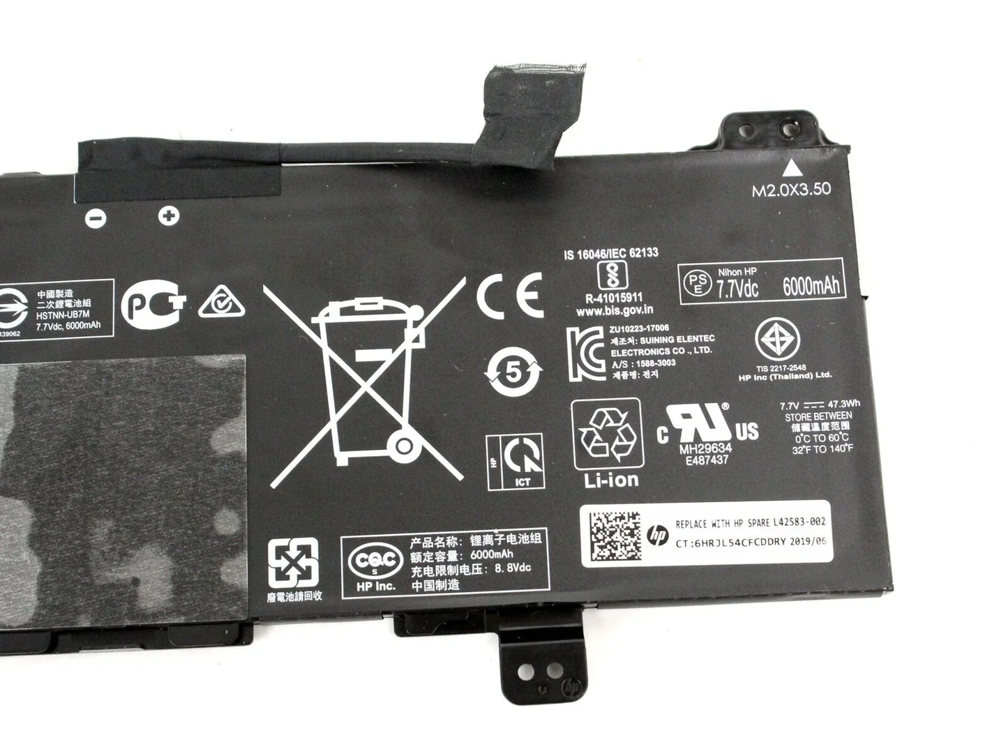 GB02XL Original HP ChromeBook 14-DB0051CL 7.7V - 47.3Wh L42583-005 Laptop Battery - eBuy UAE