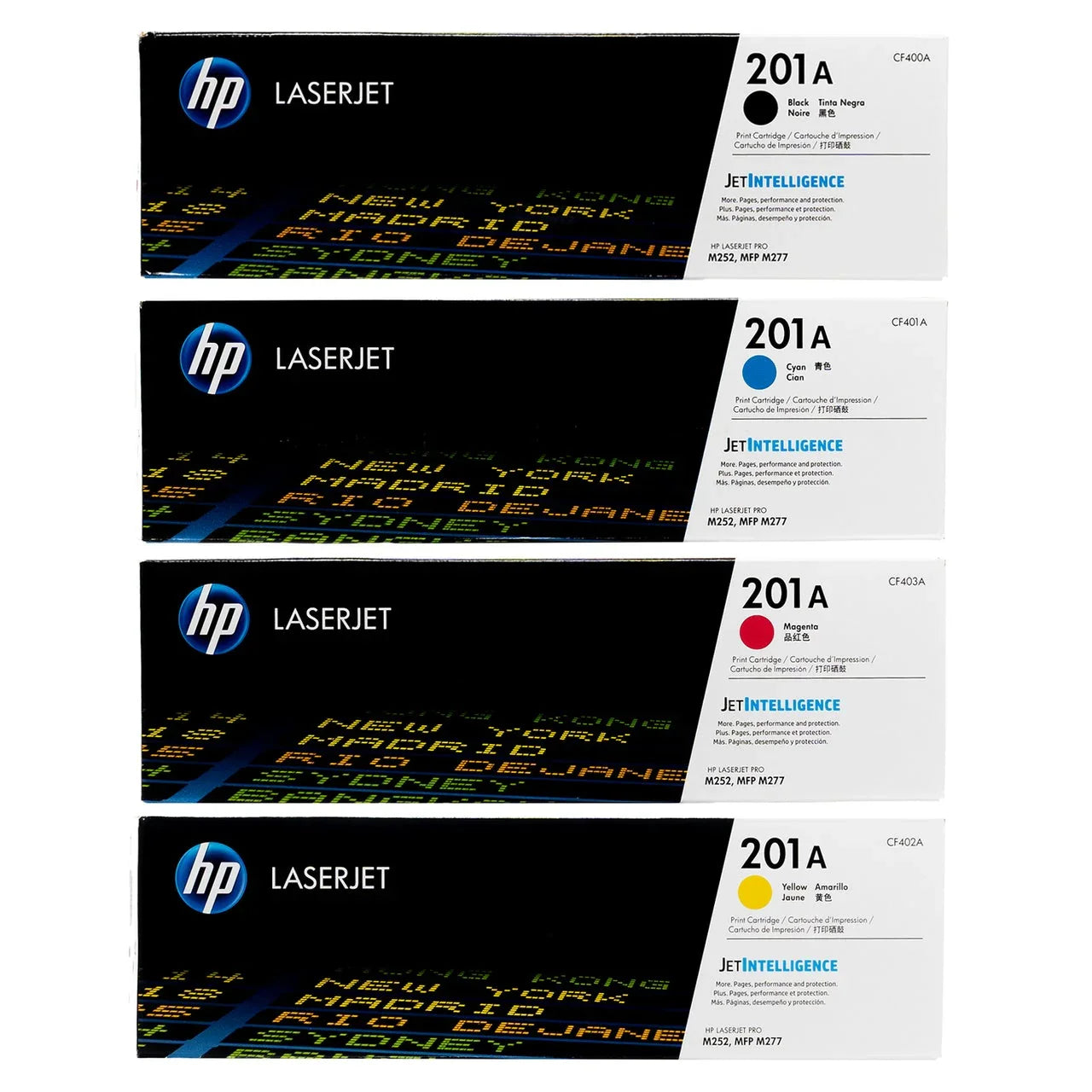 Hp 201a Toner Set Cf400a,cf401a, Cf402a, Cf403a Black, Cyan, Yellow, Magenta Set - eBuy UAE