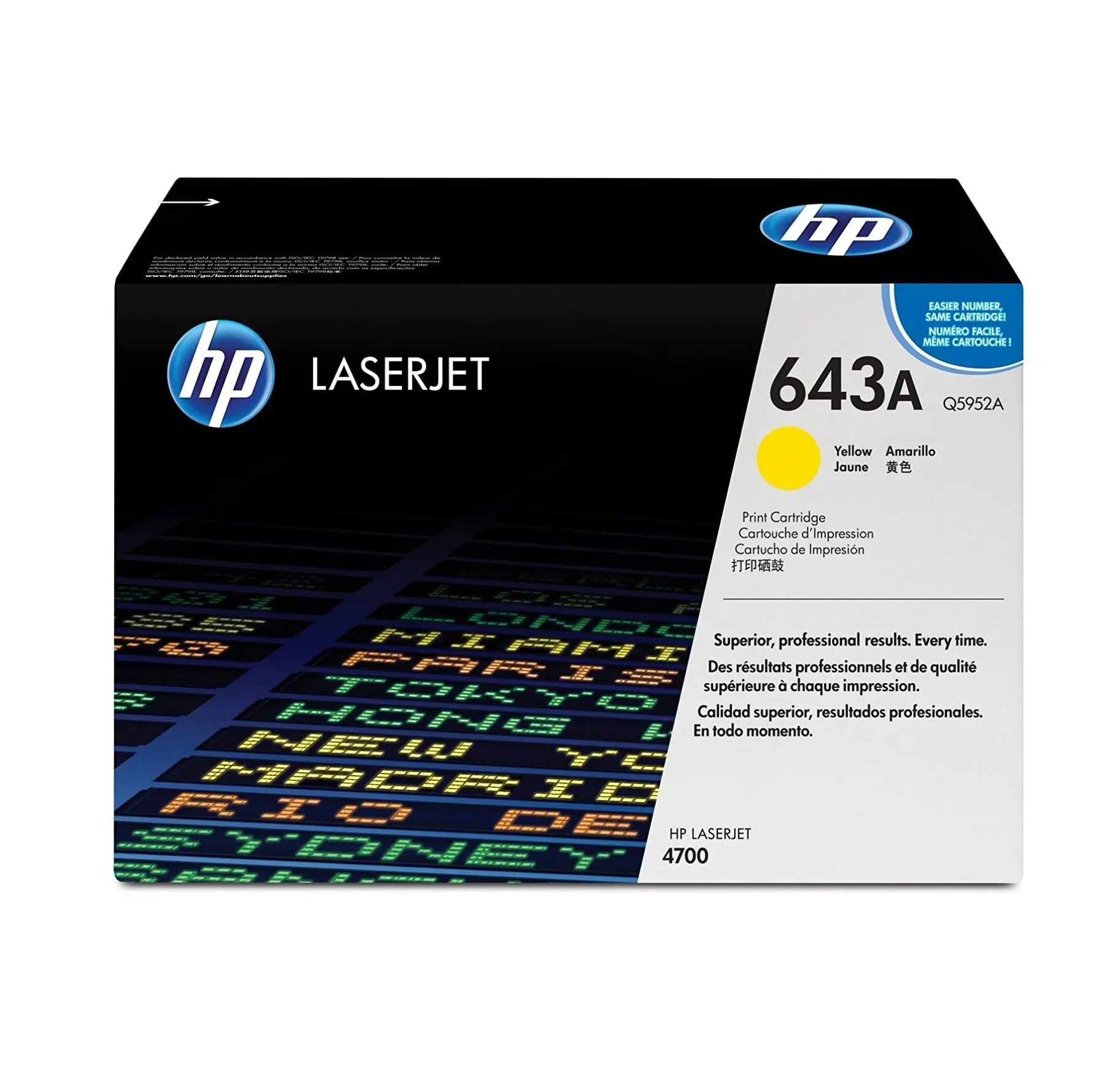Original HP 643A Yellow LaserJet Toner Cartridge (Q5952A) - eBuy UAE