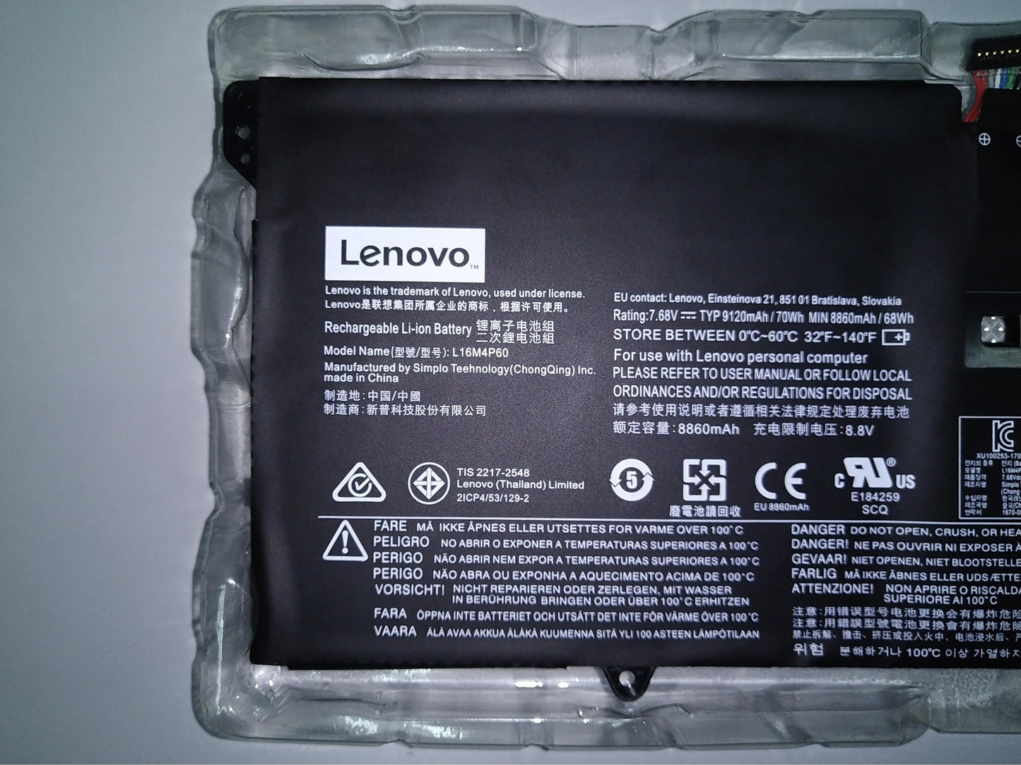 Original L16M4P60 Lenovo Yoga 6 PRO, Yoga 920-13IKB 80Y7005EBM 80Y70063US 5B10N01565 L16C4P61 Laptop Battery - eBuy UAE