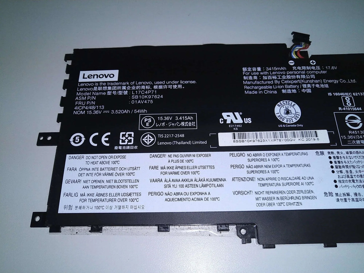 L17C4P71 Genuine Lenovo ThinkPad X1 Carbon 2016, ThinkPad X1 Yoga 2018(0BCD), ThinkPad X1 Yoga 2018 Laptop Battery - eBuy UAE