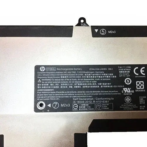 7.4V 21wh Original HP Elite x2 1011 G1 Tablet L8E11UA, OY06021XL, OY06XL Series Laptop Battery - eBuy UAE