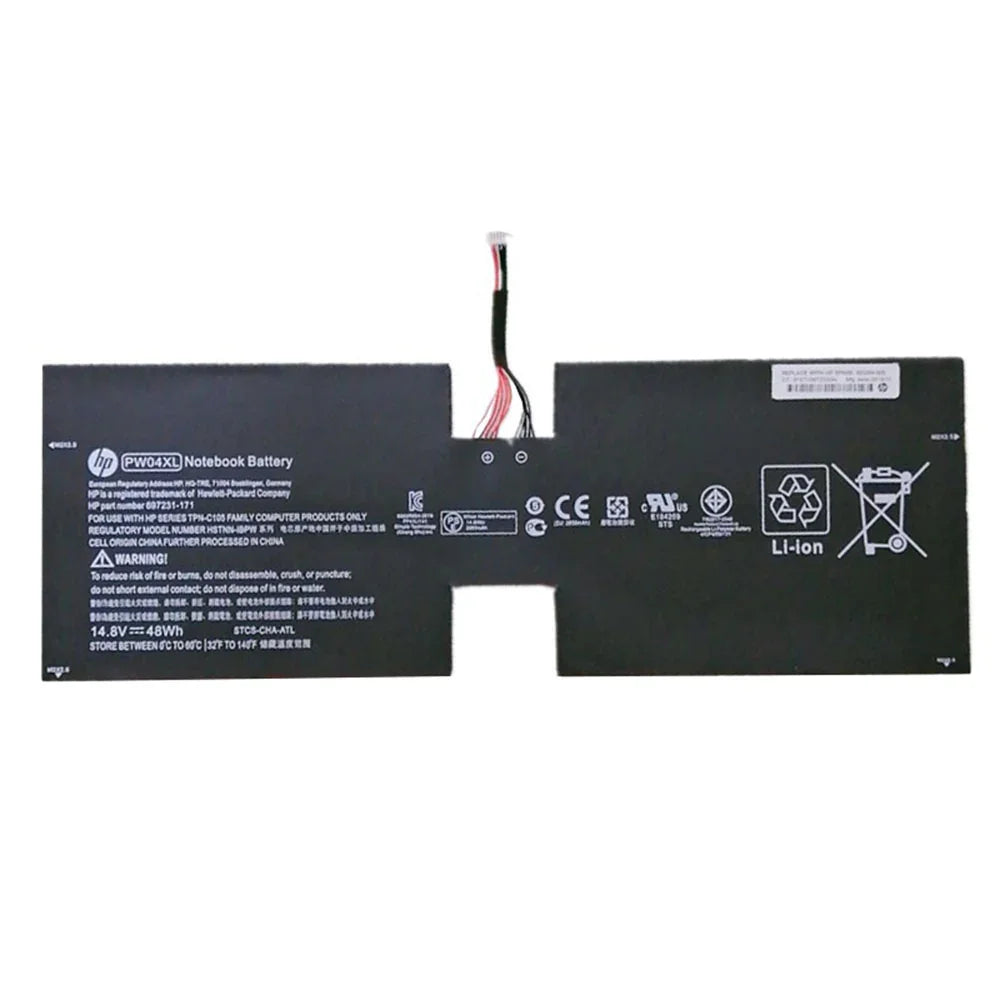 Original PW04XL HP Spectre XT TouchSmart Ultrabook 15-4000ee, HSTNN-IBPW, TPN-C105, 697231-171, 697311-001 Laptop Battery - eBuy UAE