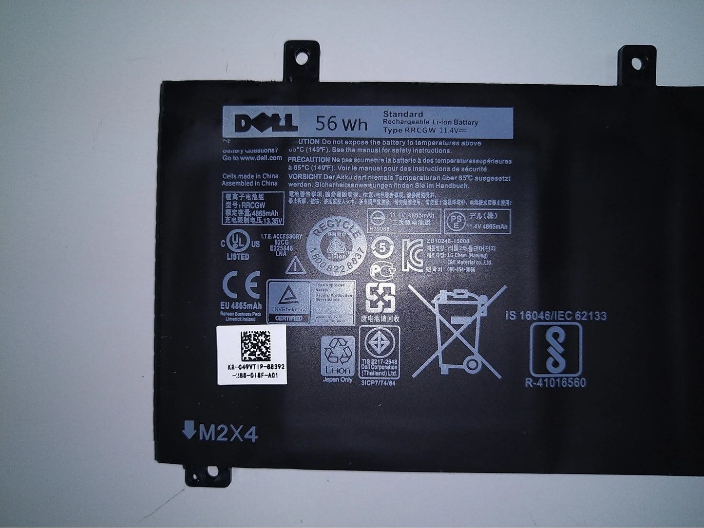 11.4V 56wh Original RRCGW 062MJV 62MJV M7R96 Dell Precision XPS 15 9550 15 5510 Laptop Battery - eBuy UAE