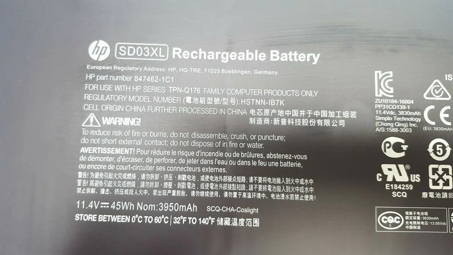 SD03XL Original HP Chromebook 13 G1 Series, HP Victus 15-fa 15-fa0xxx 15-fa1xxxx Laptop Battery - eBuy UAE