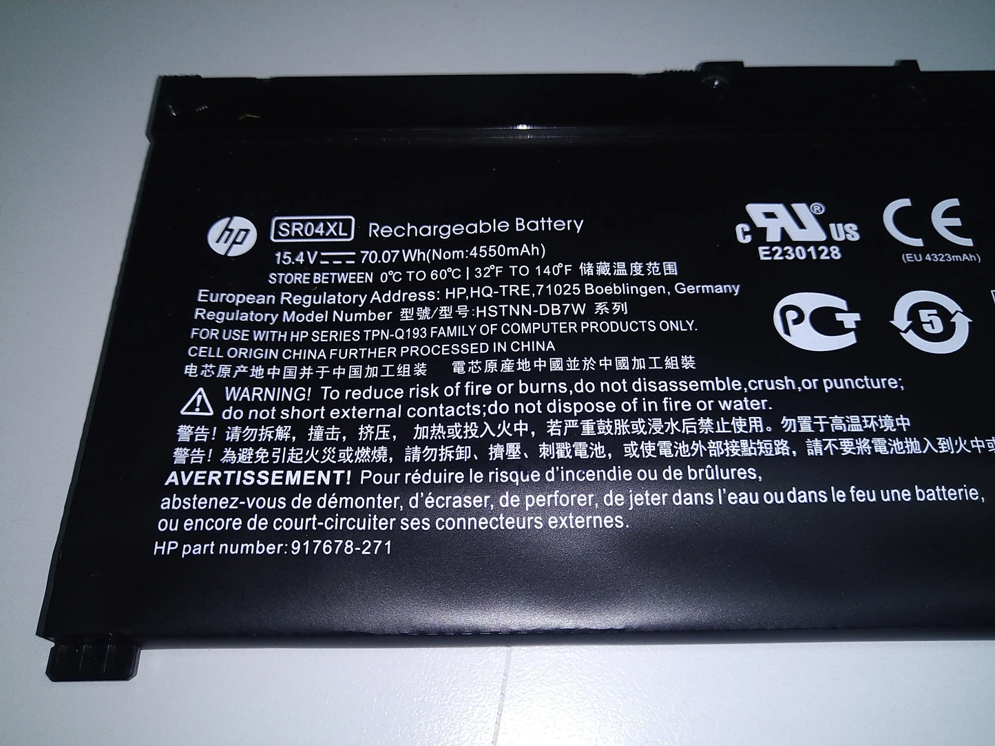 Original SR04XL HP Omen 15-CE002NK Omen 15-CE018NM Omen 15-CE071TX Pavilion 15-CB012NO Pavilion 15-CB081TX Laptop Battery - eBuy UAE
