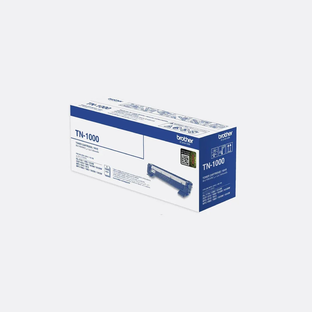 Brother Toner Cartridge - TN-1000, Black For HL-1110/1111/1112/1210W, MFC-1810/1910W DCP-1510/1511/1610W Printer Series - eBuy UAE