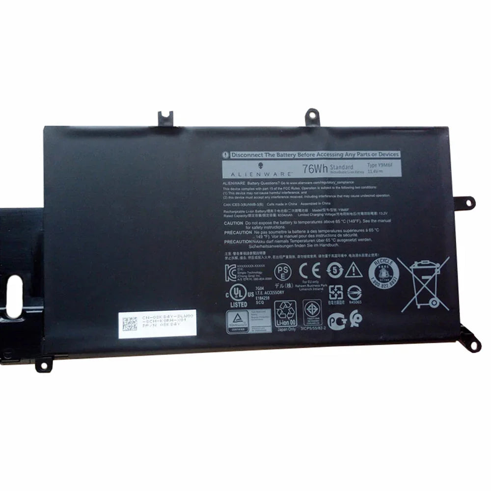 Original Y9M6F Dell Alienware M15 R2, M17 R2 Series YM9KC Laptop Battery - eBuy UAE