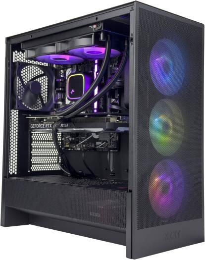 TranquilForce Gaming PC - AMD Ryzen 7 9800X3D 8 Cores 16 Threads, NVIDIA RTX 5070 12GB, 32GB DDR5 RAM 6000MHz, 1TB SSD Gen 4, 750W 80 Plus PSU, 240mm Liquid Cooler, Wi-Fi + BT - eBuy UAE