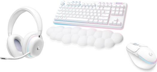 Logitech Aurora Bundle Play your way - Logitech G735 Wireless Gaming Headset, Logitech G715 Wireless Mechanical Gaming Keyboard, Logitech G705 Wireless Gaming Mouse - eBuy UAE