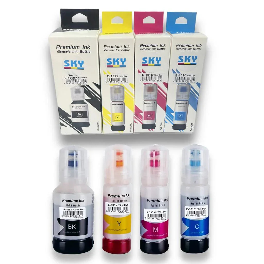 Compatible refill ink for 101 Epson L4150 L4160 L6160 L6170 L6176 L6190 L14150 Printers - eBuy UAE