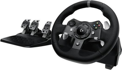 Logitech G920 Driving Force Racing Wheel & Floor Pedals, Real Force Feedback, Stainless Steel Paddle Shifters, Leather Steering Wheel Cover for Xbox Series X|S, Xbox One, PC, Mac, Black | 941-000124 - eBuy UAE