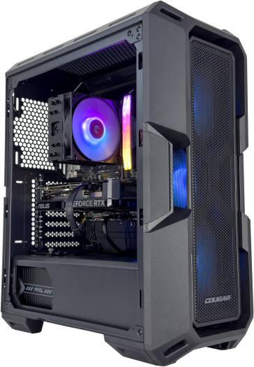 COUGAR MX4 Gaming PC - Intel Core i5-14400F 10 Cores 16 Threads, NVIDIA RTX 4060 TI 16GB, 32GB DDR5 RAM 6400MHz, 1TB SSD Gen 4, 650W PSU, 23 Monitor 144Hz, Redragon Gaming Combo - eBuy UAE
