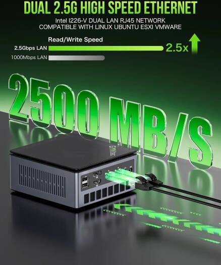 GMKtec NucBox M7 Pro, Mini Gaming PC, AMD Ryzen 9 PRO 6950H, 32GB DDR5 RAM, 1TB SSD, Dual LAN 2.5G, WiFi 6E, USB-C 4.0, BT 5.2, DP, HDMI, Dual Fan, Windows 11 Pro | NucBox M7 Pro - eBuy UAE