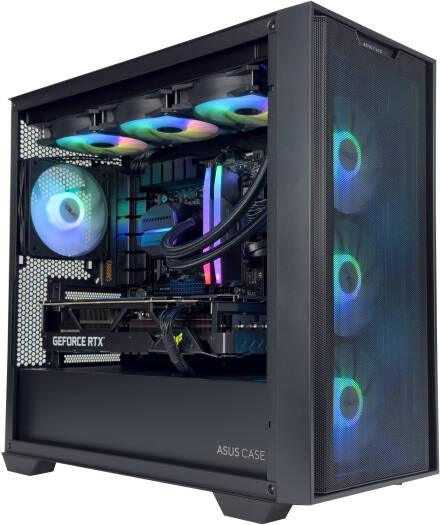 Asus Fury Gaming PC - AMD Ryzen 5 8500G 6 Cores 12 Threads, NVIDIA RTX 4060 8GB, 16GB DDR5 RAM 5600MHz, 1TB SSD Gen 4, 650W 80 PLUS PSU, 360mm Liquid Cooler, Wi-Fi + BT, Powered by ASUS - eBuy UAE
