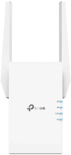 TP-link RE705X AX3000 Mesh WiFi 6 Dual Band Extender, Up to 2402 Mbps Speed, Built-In Access Point Mode, MU-MIMO, Double Channel Speed3 with HE160, Works with Any WiFi Router, White | RE705X - eBuy UAE