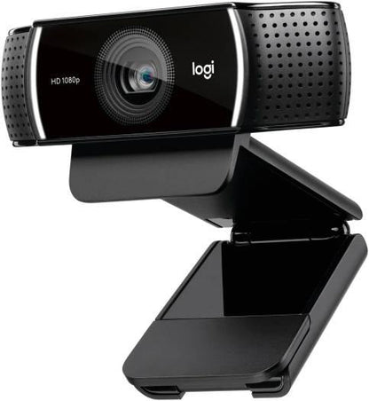 Logitech C922 Pro Stream Full HD Webcam, Built-In Dual-Mic Stereo Sound, Auto-Light Correction, Hyperfast Frame Rate, 78° Diagonal FOV, Autofocus, Black | 960-001088 / 960-001089 / 960-001087 - eBuy UAE