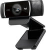Logitech C922 Pro Stream Full HD Webcam, Built-In Dual-Mic Stereo Sound, Auto-Light Correction, Hyperfast Frame Rate, 78° Diagonal FOV, Autofocus, Black | 960-001088 / 960-001089 / 960-001087