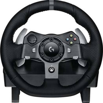 Logitech G920 Driving Force Racing Wheel & Floor Pedals, Real Force Feedback, Stainless Steel Paddle Shifters, Leather Steering Wheel Cover for Xbox Series X|S, Xbox One, PC, Mac, Black | 941-000124 - eBuy UAE