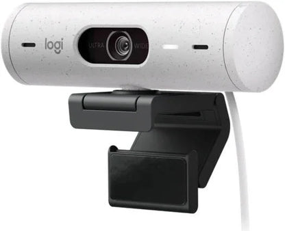 Logitech Brio 500 Full HD 1080p Webcam, Auto Light Correction, Show Mode, Dual Noise Reduction Mics, Webcam Privacy Cover, Works with MS Teams, Google Meet, Zoom, USB-C Cable, Off-White | ‎960-001428 - eBuy UAE