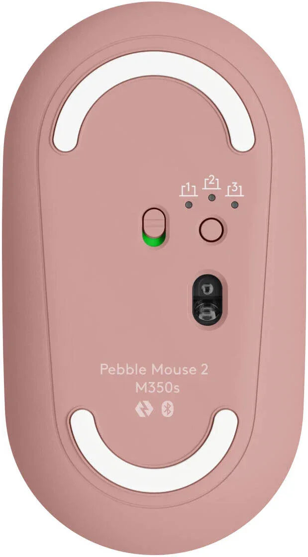 Logitech Pebble 2 M350S Computer Mouse, Ambidextrous Design, Up to 4000 DPI Range, Multi-Device Pairing, Bluetooth Connectivity, Silent Clicks w/ Silent Touch Technology, Tonal Rose - eBuy UAE