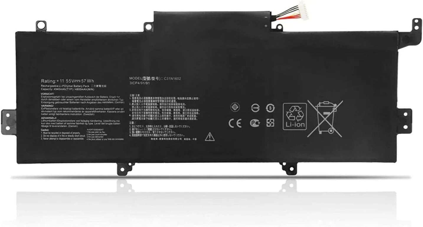 eBuyUAE C31N1602 Asus Laptop Battery Compatible with U3000U UX330U UX330UA-1A 1B 1C UX330UA-AH54 AH55 AH5Q FC148R FC071T FC321R FC093T FC065T FC082T FC071T 9T FC05 9T FB089T FB308R - eBuy UAE