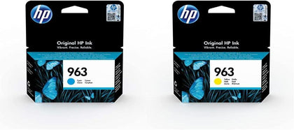 Hp 963 Cyan Original Ink Cartridge [3Ja23Ae] | Works With Officejet Pro 9010, 9013, 9020, 9023 Printers, Standard - eBuy UAE