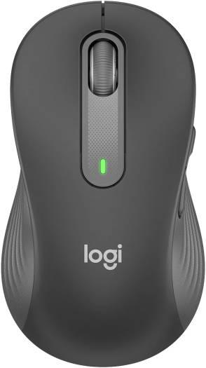 Logitech Signature M650 L Left-Handed Wireless Mouse, Bluetooth & Logi Bolt USB Connectivity, Up to 4000 DPI Resolution, Logitech Advanced Optical Tracking Sensor, 5 Buttons, Graphite | 910-006239 - eBuy UAE