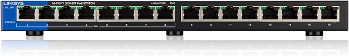 Linksys 16 Port Desktop Gigabit Poe+Switch LGS116P UK - eBuy UAE