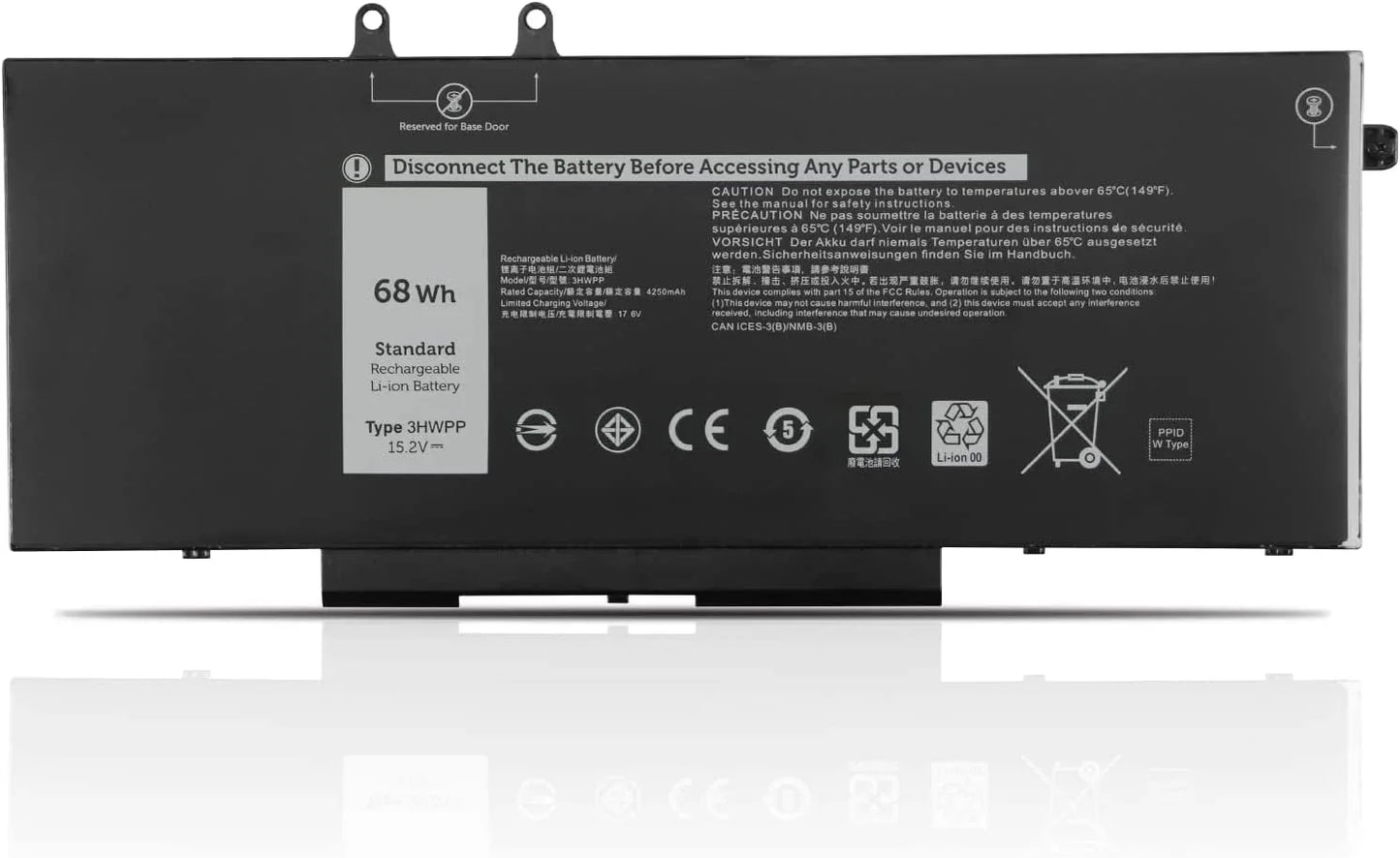 eBuyUAE 3HWPP Dell Laptop Battery Compatible with 5401 5410 5411 5501 5510 5511 Precision 3541 3550 3551 Inspiron 17 7706 15 7500 7506 10X1J N2NLL L 1VY77 F 3PCVM 401D9 JG75F - eBuy UAE
