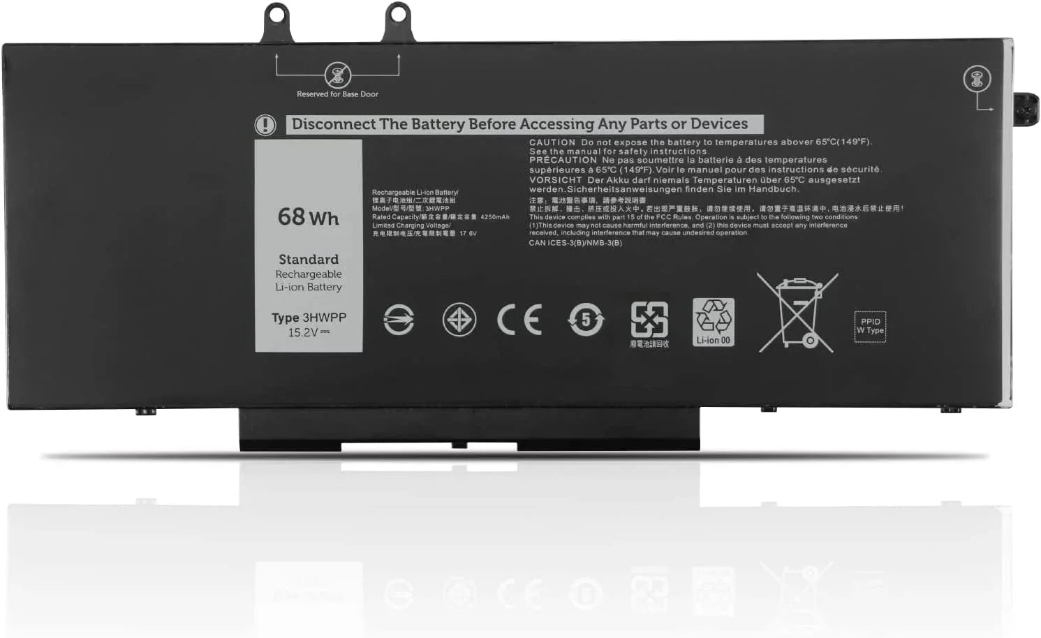 eBuyUAE 3HWPP Dell Laptop Battery Compatible with 5401 5410 5411 5501 5510 5511 Precision 3541 3550 3551 Inspiron 17 7706 15 7500 7506 10X1J N2NLL L 1VY77 F 3PCVM 401D9 JG75F - eBuy UAE