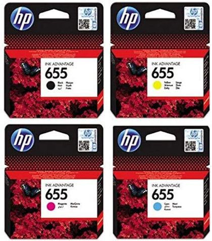 HP 655 Black Original Ink Cartridge CZ109+110+111+112 - eBuy UAE
