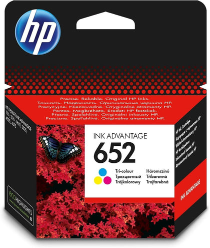 Hp F6V24Ae+F6V25Ae(2) 652 2 Black Ink Cartridges And 1 Color Ink Cartridge Set - eBuy UAE