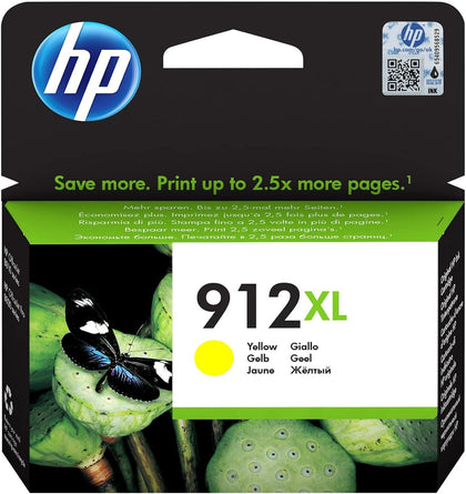 Hp 912XL High Yield Yellow Original Ink Cartridge [3Yl83Ae] | Works With Officejet Pro 8023, 8013 Printers - eBuy UAE