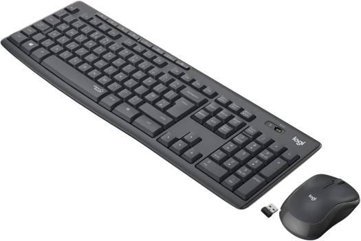 Logitech MK295 Silent Wireless Keyboard and Mouse Combo, 10m Wifi Range, 2.4GHz Wireless, Nano USB Receiver, Silent Touch Technology, UK English/ Arabic Qwerty Layout, Graphite - eBuy UAE