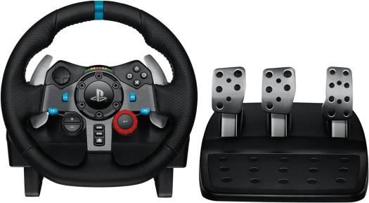 Logitech G29 Driving Force Racing Wheel and Floor Pedals, Real Force Feedback, Stainless Steel Paddle Shifters, Leather Steering Wheel Cover for PS5, PS4, PC, Mac - Black - eBuy UAE