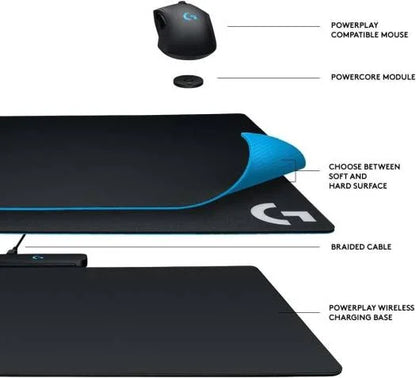Logitech Powerplay Wireless Charging Gaming Mouse Pad - Black - eBuy UAE