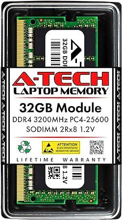 A-Tech RAM 32GB DDR4 3200MHz SODIMM PC4-25600 (PC4-3200AA) CL22 1.2V Non-ECC SO-DIMM 260 Pin - Laptop & AIO Computer Memory Upgrade Module - eBuy UAE